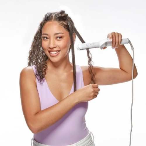 Color White and purple Conair Style Chemistry Flat Iron Attachment For Use With Style Chemistry Starter Kit Power Handle - 1