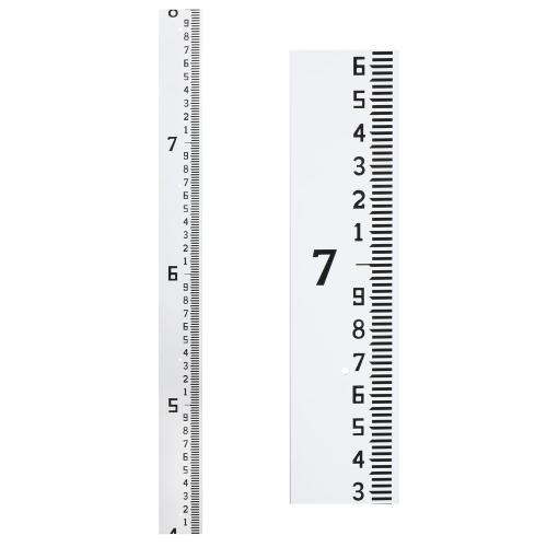 Depth Gauge, Water Level Gauge (Hundredths, Tenths, Teet), Heavy-Duty Ruler-Style Water Level Indicator, All-Weather Water Level Tool, Rust-Resistant, with Pre-Drilled Holes (4-8 Feet)