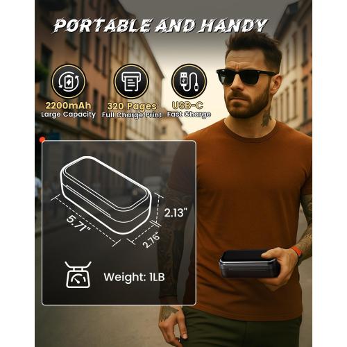 Phomemo Tattoo Stencil Printer with 30pcs Transfer Paper, 2026 Mini Tattoo Stencil Printer, AI Creative Bluetooth Tattoo Printer Machine Easy to Use for Tattoo Beginners, Enthusias, Artists