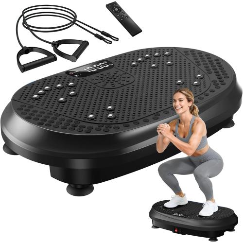 Vibration Plate Exercise Machine, Vibrating Fitness Platform, Full Body Shaker Workout Equipment, Bluetooth Power Shaping Vibrate Plate, Board Sport for Home Exercise Gym