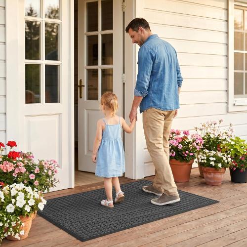Front Door Mat Outside Entrance, Heavy Duty Doormat, 29.5x17