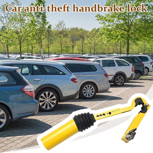 Bittwee Car Gear Stick Lock, Anti-Theft Device Security Adjustable Vehicle Handbrake to Gear Stick Lock with 2 Keys, Automotive Manual Padlock Mechanism, Universal for SUV RV Truck