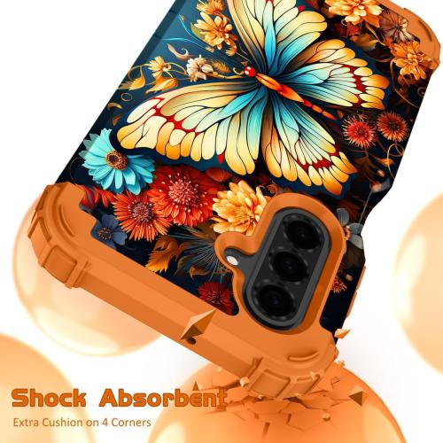 Hocase for Samsung Galaxy A26 5G Case, Butterfly in Orange