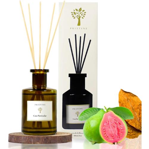 PRISTINE Casa Particular/Inspired by Wyndham Reed Diffuser for Home | Rich Blend of Tobacco Leaves, Sweetness of Guava Reed Diffuser Set, Oil & Reed Diffuser Sticks | Home & Office Decor