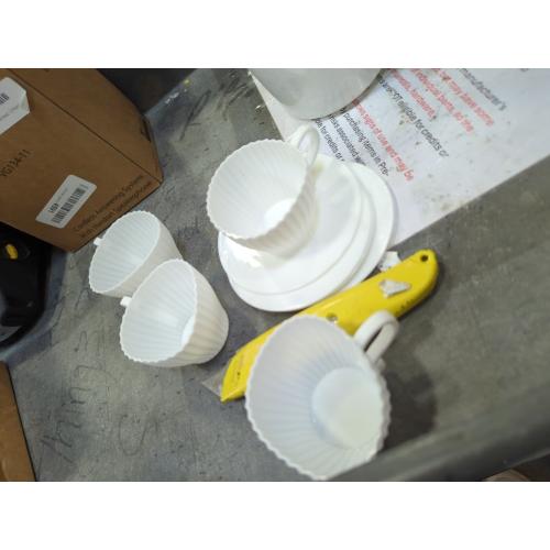 Evelots 12-Piece Silicone Teacup Cupcake Molds, 6 Cups & Saucers, BPA-Free