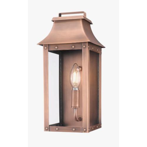 Acclaim Lighting Manchester 13.25-in H Copper Patina Candelabra Base (E-12) Outdoor Wall Light