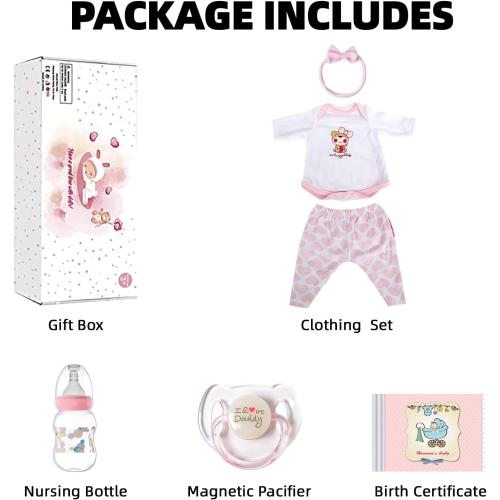 Kaydora Realistic Reborn Baby Doll - 18 Inch Doll Girl with Full Vinyl Body