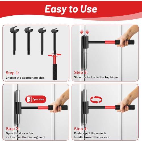 4-in-1 Door Hinge Adjustment Tool, Hinge Gap Adjusting Wrench Fits 14-25mm