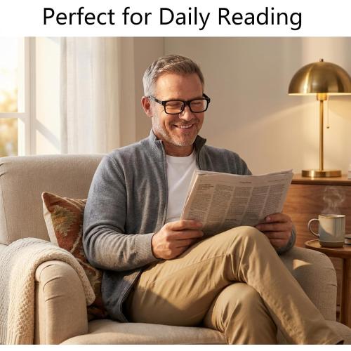 Eyekepper 0.5x Reading Glasses, Readers for Men, 5pack Black Frame Women