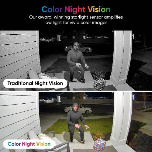 WYZE Wired Doorbell Camera v2(existing doorbell Wiring Required), 2K Security Video Doorbell, Color Night Vision, 2-Way Audio, Package Monitor, Works with Alexa & Google Assistant. Free Expert Setup