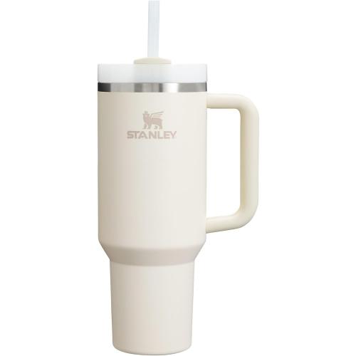 STANLEY Quencher H2.0 Tumbler with Handle and Straw 40 oz | Flowstate 3-Position Lid | Cup Holder Compatible for Travel | Insulated Stainless Steel Cup | BPA-Free | Cream 2.0