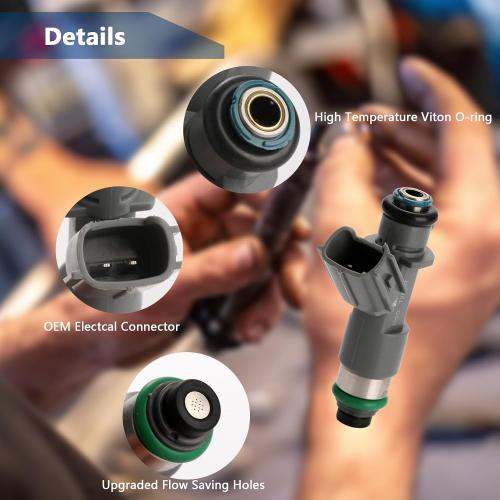Set of 6 Fuel Injectors - Compatible with Accord Crosstour Acura MDX RDX ZDX TL RL TSX 3.5L 3.7L - Replaces FJ982 155-0459 16450R70A01