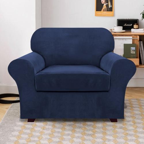 2 Piece Velvet Sofa Cover High Stretch Couch Slipcover - 32-48(1 CUSHION)