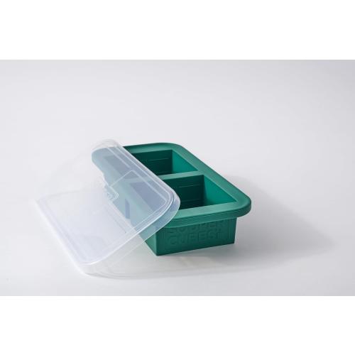 Souper Cubes 2 Cup Silicone Freezer Tray with Lid, Perfect for Storing Lasagna, Leftovers, Sauces, Portioned Meals and More, Silicone Freezer Mold for Meal Prepping - Kale - 1-Pack