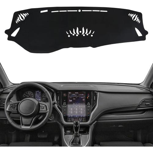 Dashboard Cover Mat for Subaru 2020 2021 2022 2023 2024 2025 Outback Accessories Black Flannel Material Anti-Slip Dash Cover Mat Sunshade Glare UV Rays Protector