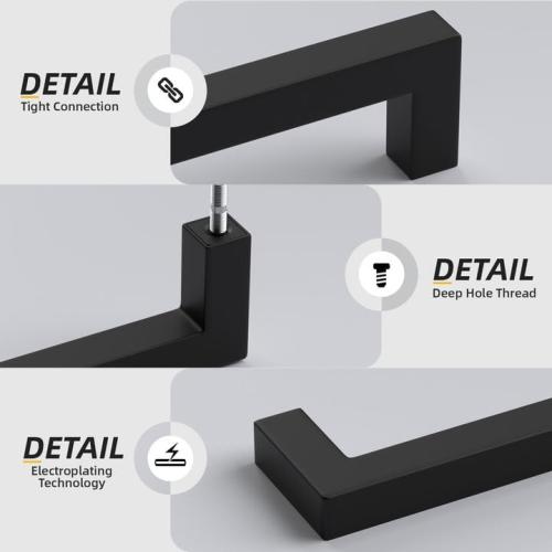 Goldenwarm 15 Pack 6-1/4 Inch Black Cabinet Handles Kitchen Drawer Pulls