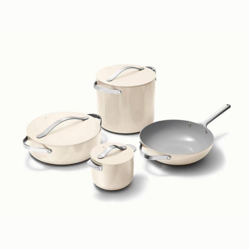 Cookware  8-Piece Ceramic Nonstick Cookware Set in Cream May have missing accessories/pieces