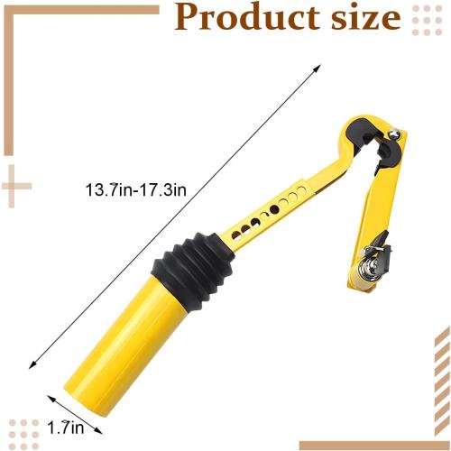 Bittwee Car Gear Stick Lock, Anti-Theft Device Security Adjustable Vehicle Handbrake to Gear Stick Lock with 2 Keys, Automotive Manual Padlock Mechanism, Universal for SUV RV Truck