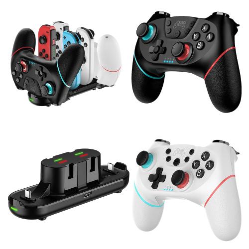 VidPPluing 2 Pack Switch Controllers with Charging Dock for Switch | Switch 2 Controller with Motion Control/Dual Vibration/Turbo/Wake up/Charging Cable/600mAh Battery