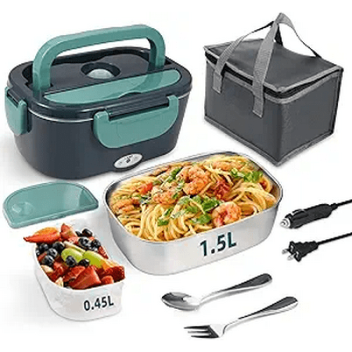 Electric Lunch Box Food Heater, 80W Portable Warmer for Car Truck Work with 304 Stainless Steel