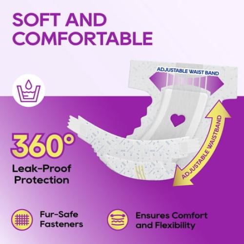Honey Care All-Absorb A31 Disposable Female Dog Diapers Small Size, 40 Count, Super Absorbent