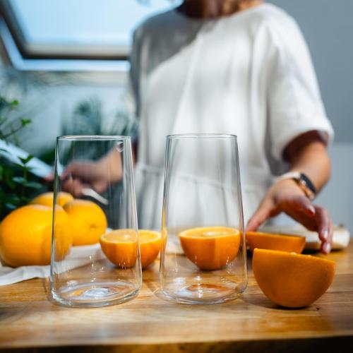 KROSNO Water Glasses Set of 4, 20.3 oz, Infinity Collection