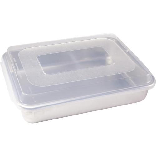 Nordic Ware 46603 9 X 13 Cake Pan with Lid, Silver