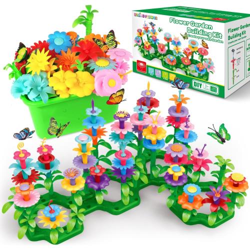 SpringFlower Flower Garden Building Toys, for Girls 3 4 5 6 7 Years Old