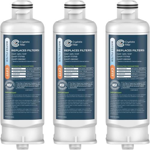 Crystala Filters Replacement for Samsung Water Filter DA97-17376B 3 Pack