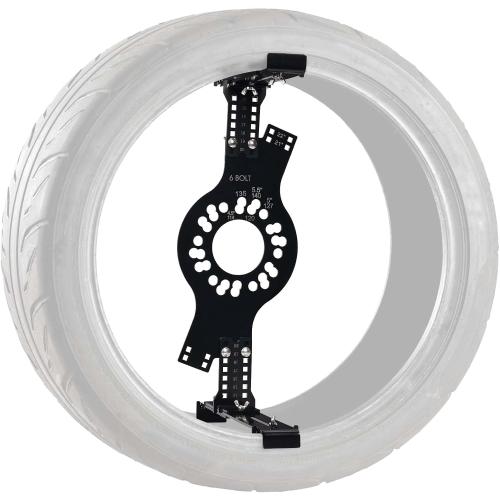 Wheel Fitment Tool 6-Lug, Offset & Backspacing Measuring Tool for 14-22 Wheels, 7-17 Wide, Universal Rim & Tire Fitment Simulator