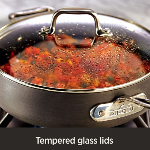 All-Clad 12 Nonstick Chef's Pan with Lid, HA1 Hard Anodized Cookware, Black