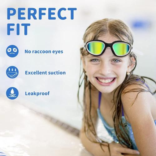 ZIONOR G1 MINI Polarized Kids Swim Goggles for Boys Girls Ages 6-14