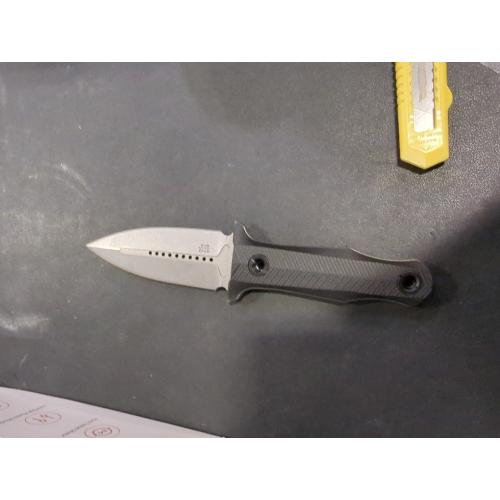 Dispatch Tactical Fixed Blade Knife, 3.89 8Cr13Mov Steel Blade with Ergonomic G10 Handle, Full Tang Double Edge Survival Knives with Kydex Sheath Horizontal & Vertical for Outdoor Activities