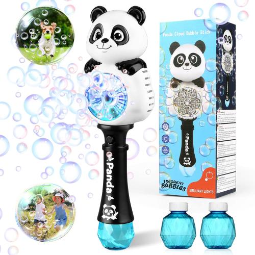 Aooess Bubble Machine for Kids Ages 4-8 Years Old, Light Up Bubble Wand