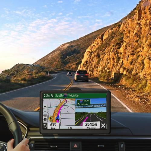 GPS Navigator for Car Truck RV, 7 Inch GPS Navigation System, 2025 Map with Voice Guidance, Speed Alert, Red Light Warning, Custom Truck Routing, Free Lifetime Updates, Real-Time Directions(Blue)