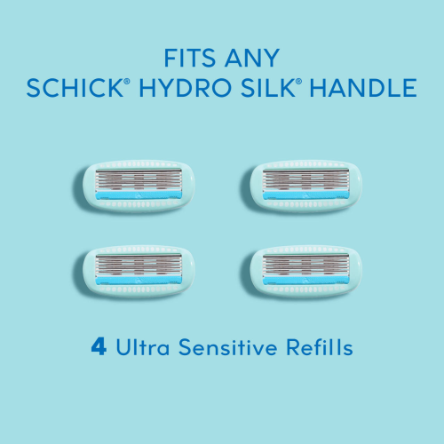 Schick Hydro Silk Sensitive Women's Razor Blade Refills, 4ct