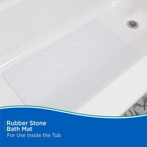 Kenney 27-in x 16-in White Vinyl Bath Mat