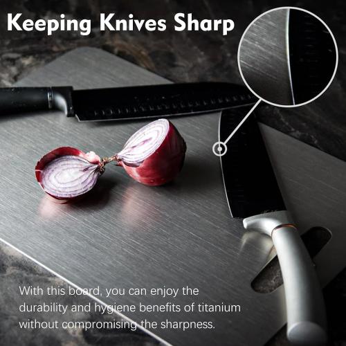 Titanium Cutting Board - 1 pack Titanium Cutting Boards for Kitchen,Double Sided Titanium Cutting Mat（S）