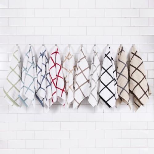2packs All-Clad Checked Cotton Kitchen Towel, Almond