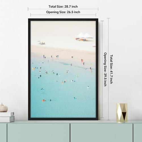 27x40 Picture Frame for Wall, Vertical or Horizontal Wall Hanging Large Poster Frame for Photo and Posters, Poster Frame 27x40 Without Mat