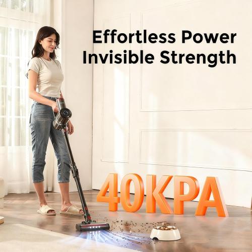 Cordless Vacuum Cleaner with Back-Saving&Self-Standing,450W/40Kpa Powerful Suction Stick Vacuum Cleaners for Home,45Min Stick Vacuum Cordless for Hard Floors,Carpets,Pet Hair,Car