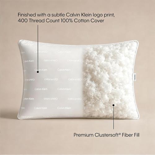 Calvin Klein Luxury Hotel Pillows Queen Size Set of 2 Medium Soft