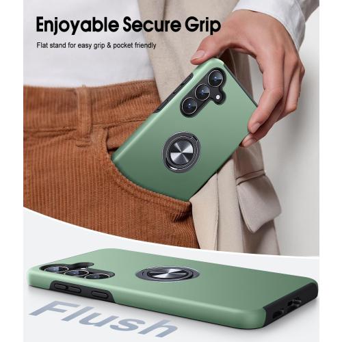 JAME for Samsung Galaxy S25 FE Case Ring Stand Shockproof Phone Case