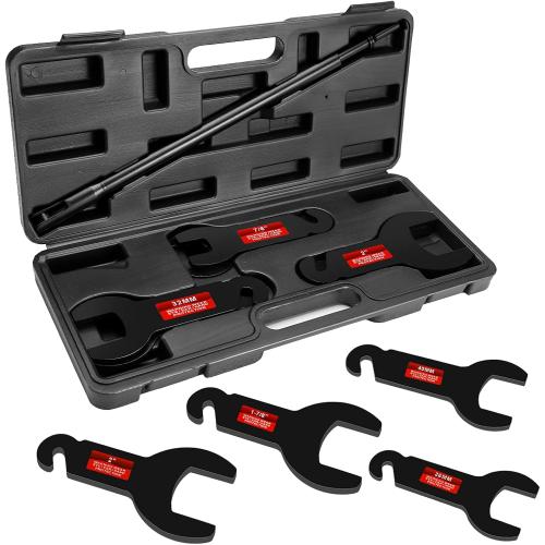 BETOOLL 8PCS Pneumatic Fan Clutch Wrench - 43300 Removal Tool Kit, Auto Repair Spanner Kit Installs Compatible With Ford, GM, Chrysler and Jeep