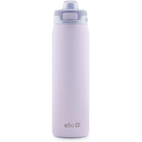 Ello Pop & Fill Insulated Stainless Steel Water Bottle with Quick Fill Lid, Leakproof Locking, Sip or Chug Spout, BPA-Free, Double Wall Vacuum Insulated for Sports, Travel & School- 22oz / 32oz / 40oz