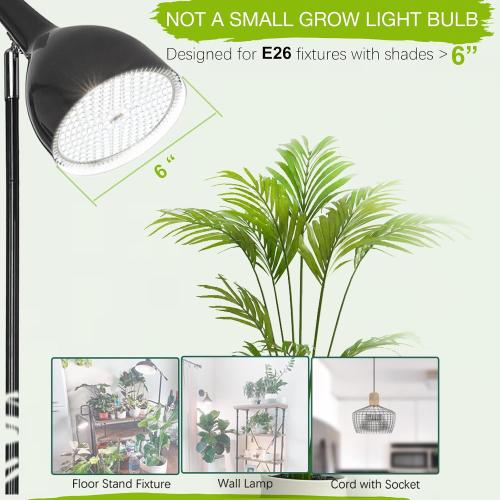 Lonwon Grow Light Bulb, PAR38, 30W, E26, Full Spectrum, 1-Pack