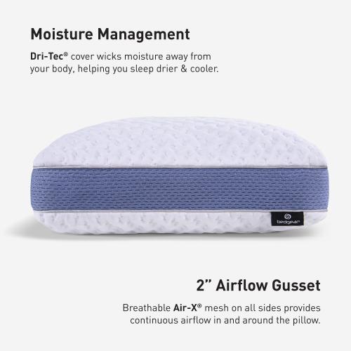 BEDGEAR Balance Performance Pillow - Size 1.0, 2.0 and 3.0 - Firm Support Pillow for Neutral/Warm Sleepers - High Loft