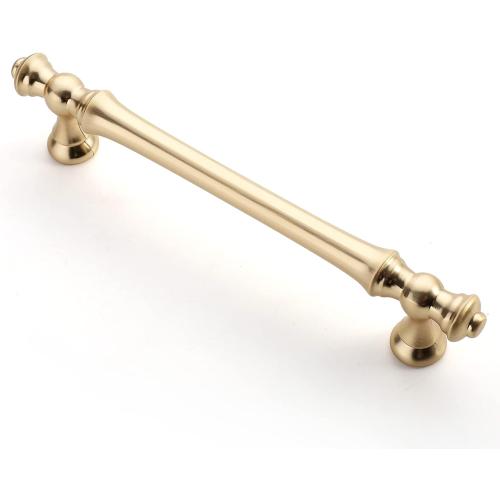 Asidrama 10 Pack 5 Inch(128mm) Brushed Brass Kitchen Cabinet Handles, Gold Cabinet Pulls Kitchen Cabinet Hardware for Cupboard Drawer Pulls