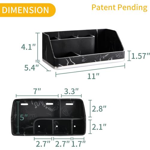 Bathroom Sink Organizer, Toothbrush Holder for Bathroom Counter, Black
