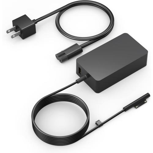 65W Surface Pro Laptop Charger for Microsoft Surface Pro 9, 8, 7 , 7, 6, 5, 4, 3, X, Surface Laptop 5 Studio 4 Go 3 2, Surface Go 3 2 1, Surface Book and Travel Case…